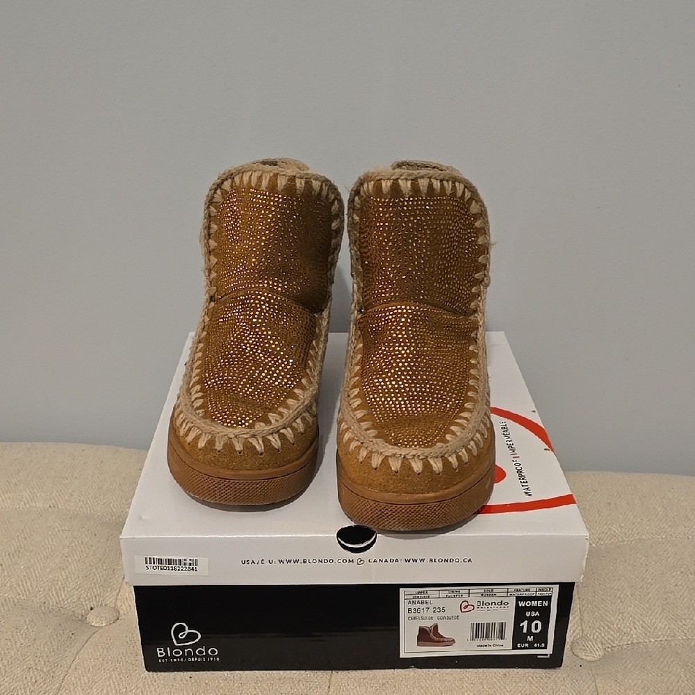 Blondo Gold Ankle Boots